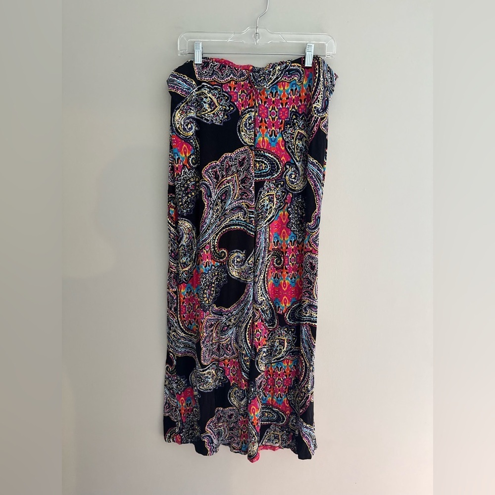 Lauren Ralph Lauren paisley palazzo pants size L stretchy inseam 29” - Picture 2 of 4